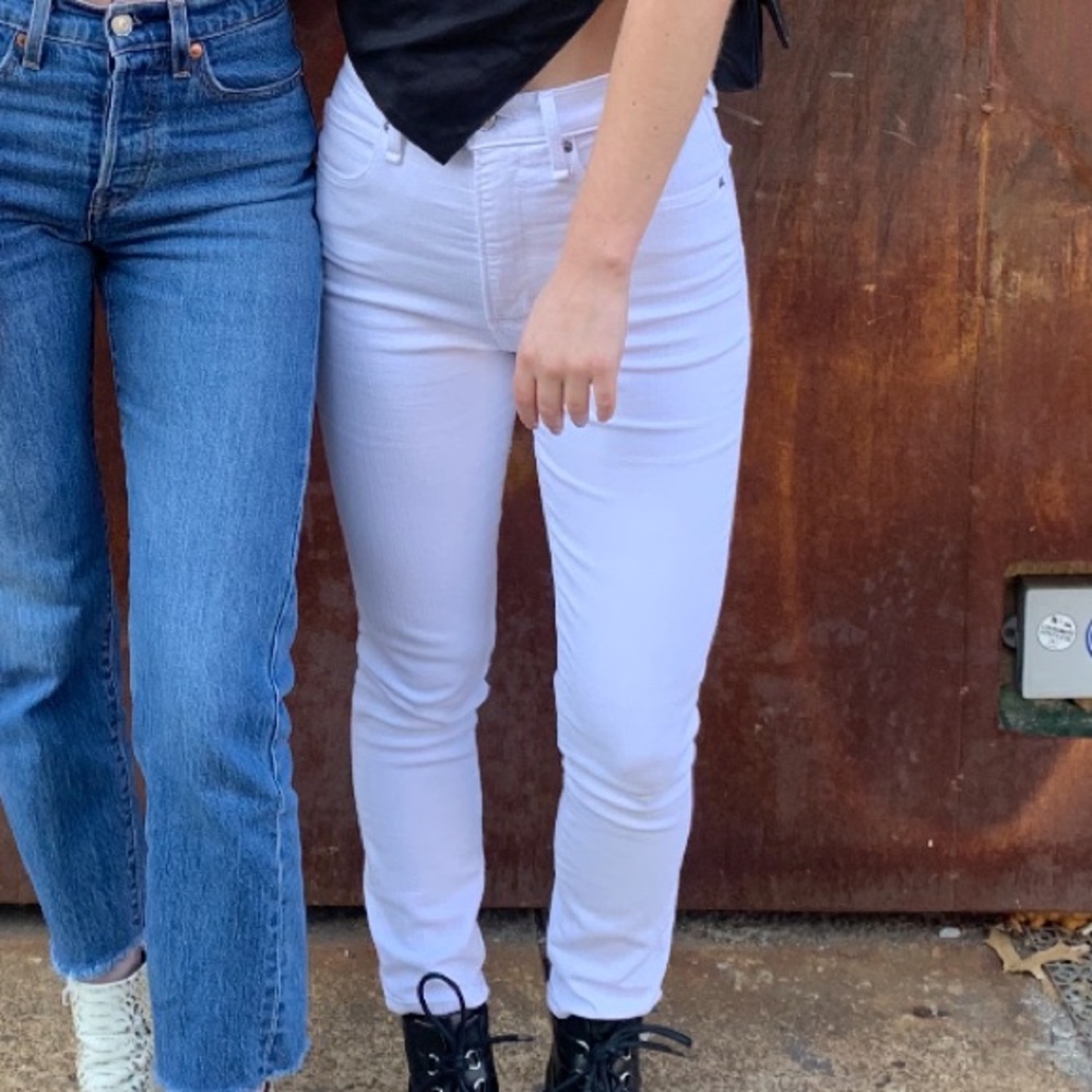 Abercrombie & Fitch Ultra High Rise Super Skinny Ankle Jeans - White